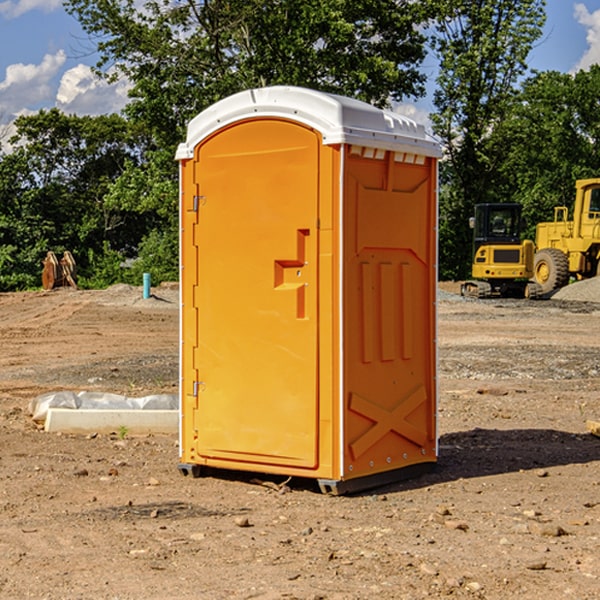 how often are the portable restrooms cleaned and serviced during a rental period in Cherry Point